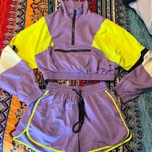 Fashion Nova Colorblock Windbreaker Set